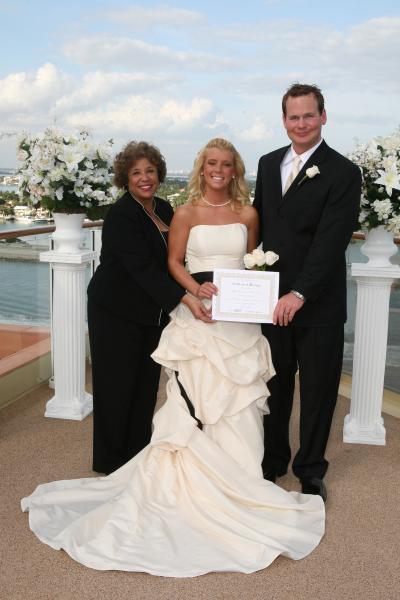 Deck Wedding onboard Royal Caribbean