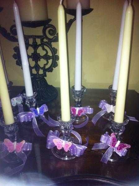 Decorated Quinceanera Candles