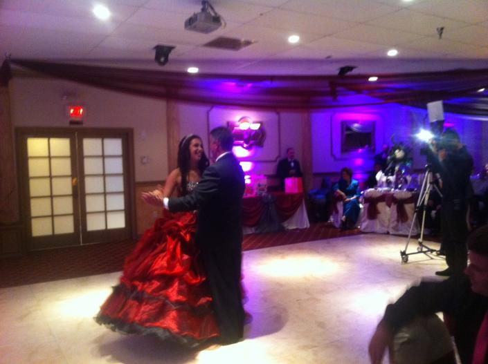 Bianni's first dance with her father, Sergio Rodriguez